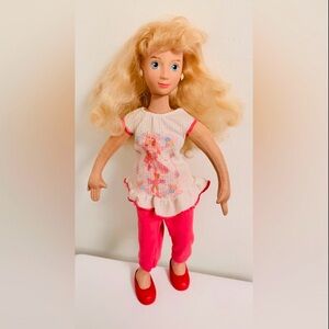 Mattel Hot Looks Doll 18" Fashion Mimi Blonde 1986 Bendable Soft Cloth Vtg 1980s